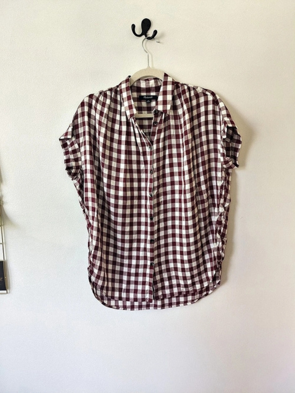 Madewell Central Shirt In Red Gingham Plays